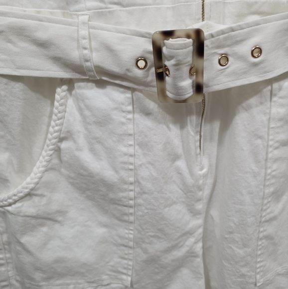 SHEIN White Belted Short Romper - Picture 2 of 10